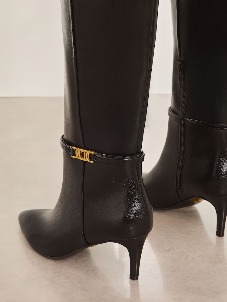 Schwarz - Lipsy Kniehohe Stiefel aus Kunstleder mit geradem Schaft - Bild 2 von 4 Schwarz - Lipsy Kniehohe Stiefel aus Kunstleder mit geradem Schaft - Bild 2 von 4