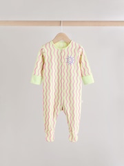 Multi Popper Baby 100% Cotton Sleepsuits 3 Pack (0mths-2yrs) - Image 6 of 14
