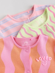 Multi Popper Baby 100% Cotton Sleepsuits 3 Pack (0mths-2yrs) - Image 9 of 14