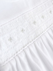 White Occasion Baby 100% Cotton Sleepsuit (0mths-2yrs) - Image 6 of 8