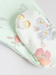 Blue 3 Pack Floral Blue Baby Sleepsuit (0-2yrs) - Image 11 of 13