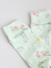 Blue 3 Pack Floral Blue Baby Sleepsuit (0-2yrs) - Image 13 of 13