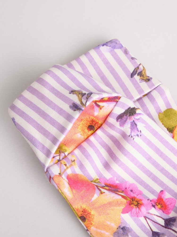 Yellow Floral Baby 100% Cotton Sleepsuits 4 Pack (0-2yrs) - Image 13 of 14