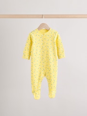 Green Floral Baby 100% Cotton Sleepsuits 4 Pack (0-2yrs) - Image 4 of 14