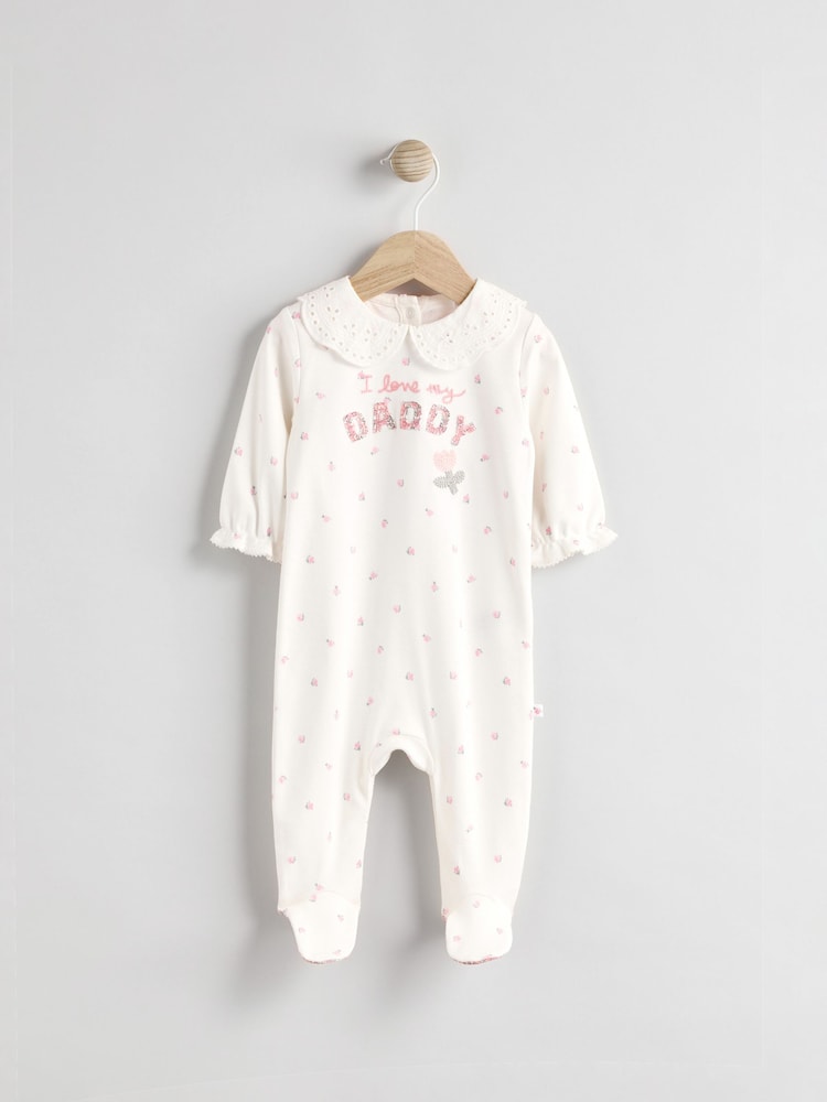 Ecru Daddy - Baby Family 100% Cotton Sleepsuit (0-2yrs) - Image 4 of 11