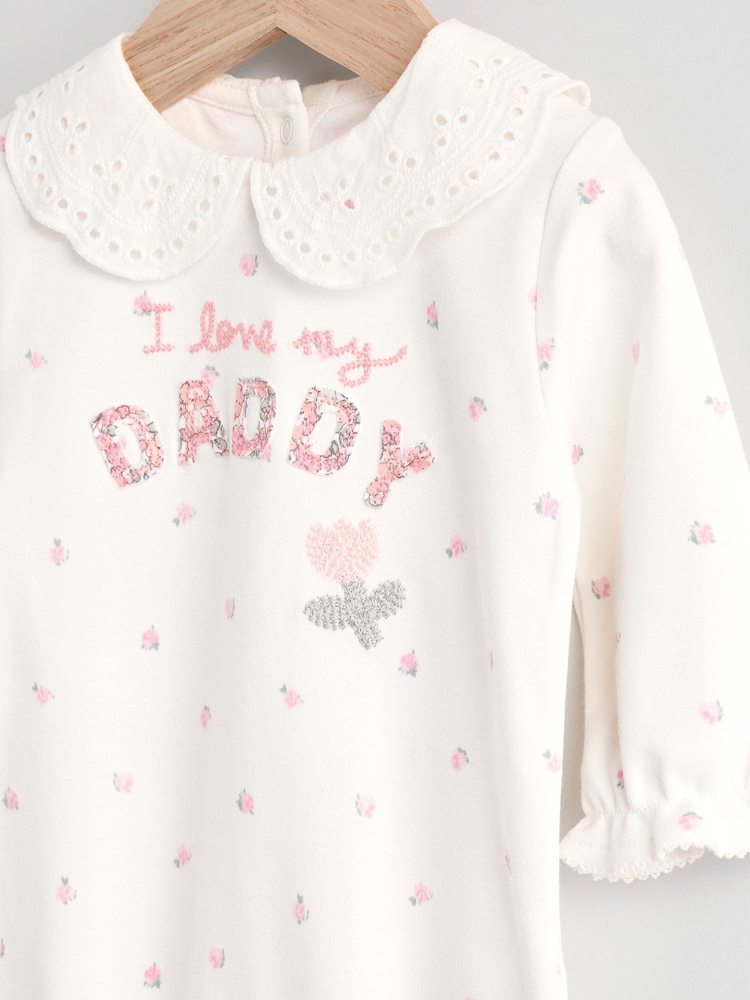 Ecru Daddy - Baby Family 100% Cotton Sleepsuit (0-2yrs) - Image 6 of 11