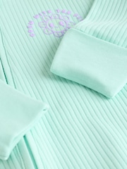 Multi Two Way Zip Baby Footless 100% Cotton Sleepsuits 3 Pack (0mths-3yrs) - Image 12 of 14