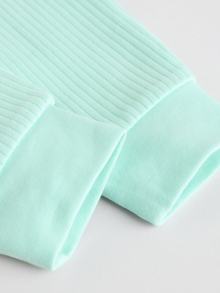 Multi Two Way Zip Baby Footless 100% Cotton Sleepsuits 3 Pack (0mths-3yrs) - Image 14 of 14