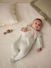 Vert sauge Vert Little Sister - Bébé Family 100% Cotton Combinaison de nuit (0-2ans) - Image 1 de 11