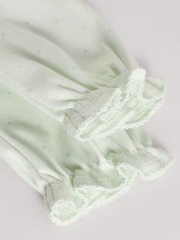Vert sauge Vert Little Sister - Bébé Family 100% Cotton Combinaison de nuit (0-2ans) - Image 11 de 11
