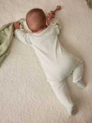 Vert sauge Vert Little Sister - Bébé Family 100% Cotton Combinaison de nuit (0-2ans) - Image 2 de 11