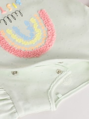 Vert sauge Vert Little Sister - Bébé Family 100% Cotton Combinaison de nuit (0-2ans) - Image 8 de 11