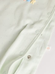 Vert sauge Vert Little Sister - Bébé Family 100% Cotton Combinaison de nuit (0-2ans) - Image 9 de 11