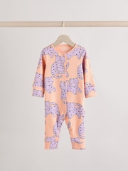 Lilac Purple Baby Footless Sleepsuits 3 Pack (0mths-3yrs) - Image 4 of 12