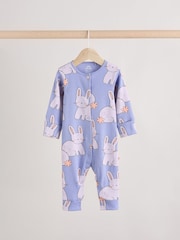 Lilac Purple Baby Footless Sleepsuits 3 Pack (0mths-3yrs) - Image 5 of 12