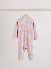 Lilac Purple Baby Footless Sleepsuits 3 Pack (0mths-3yrs) - Image 6 of 12