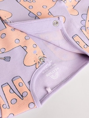 Lilac Purple Baby Footless Sleepsuits 3 Pack (0mths-3yrs) - Image 9 of 12