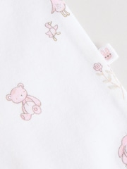 White Baby Collar 100% Cotton Sleepsuits 3 Pack (0-2yrs) - Image 12 of 13