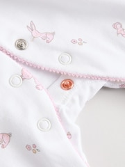 White Baby Collar 100% Cotton Sleepsuits 3 Pack (0-2yrs) - Image 13 of 13
