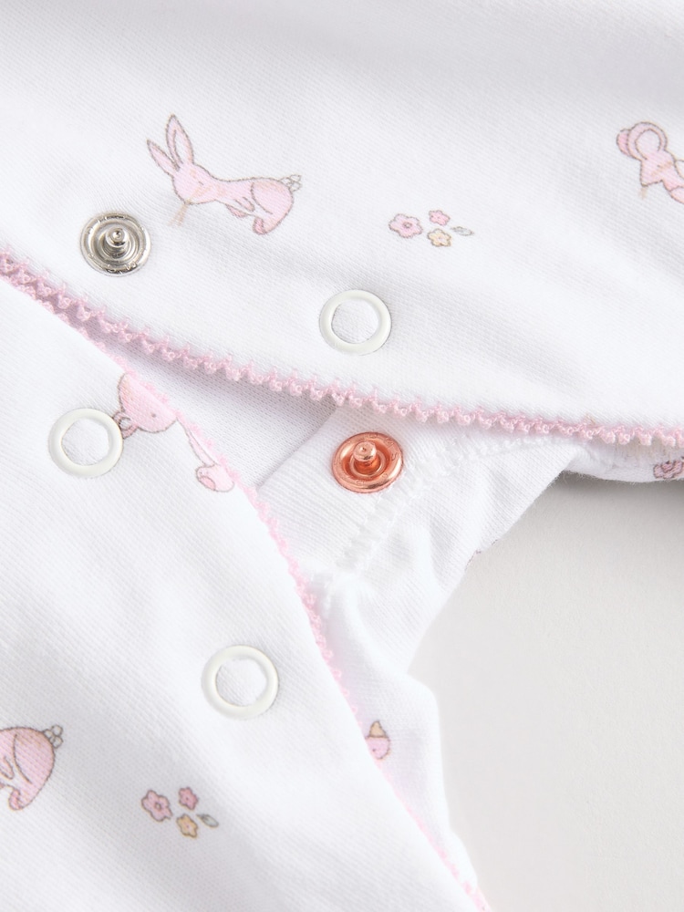 Weiß - Baby Collar 100% Cotton Sleepsuits 3 Pack (0-2yrs) - Bild 13 von 13 Weiß - Baby Collar 100% Cotton Sleepsuits 3 Pack (0-2yrs) - Bild 13 von 13