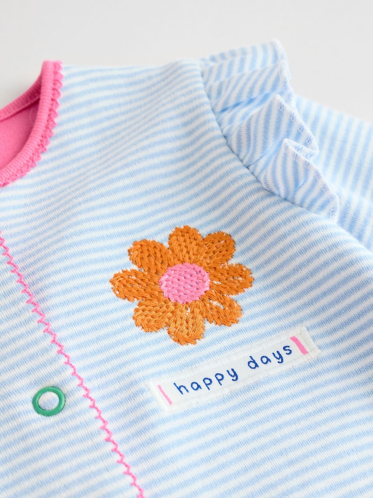 Blue Bunny 3 Pack Baby Sleepsuits (0mths-2yrs) (0mths-2yrs) - Image 10 of 13