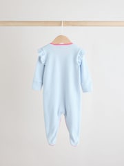 Blue Bunny 3 Pack Baby Sleepsuits (0mths-2yrs) (0mths-2yrs) - Image 4 of 13