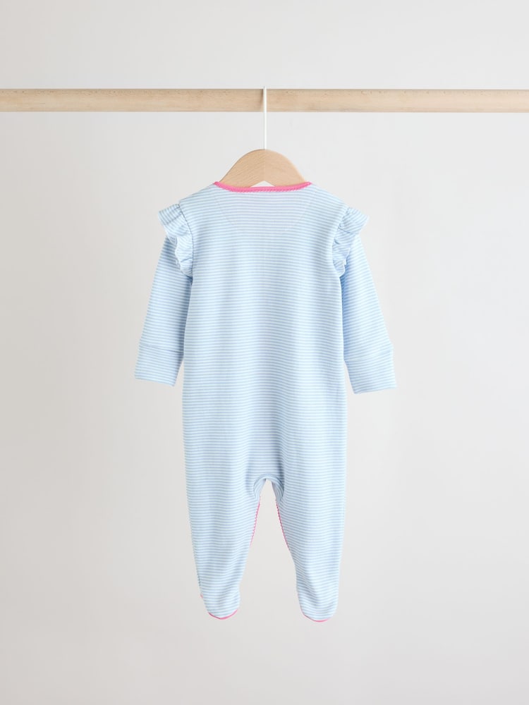 Blue Bunny 3 Pack Baby Sleepsuits (0mths-2yrs) (0mths-2yrs) - Image 4 of 13