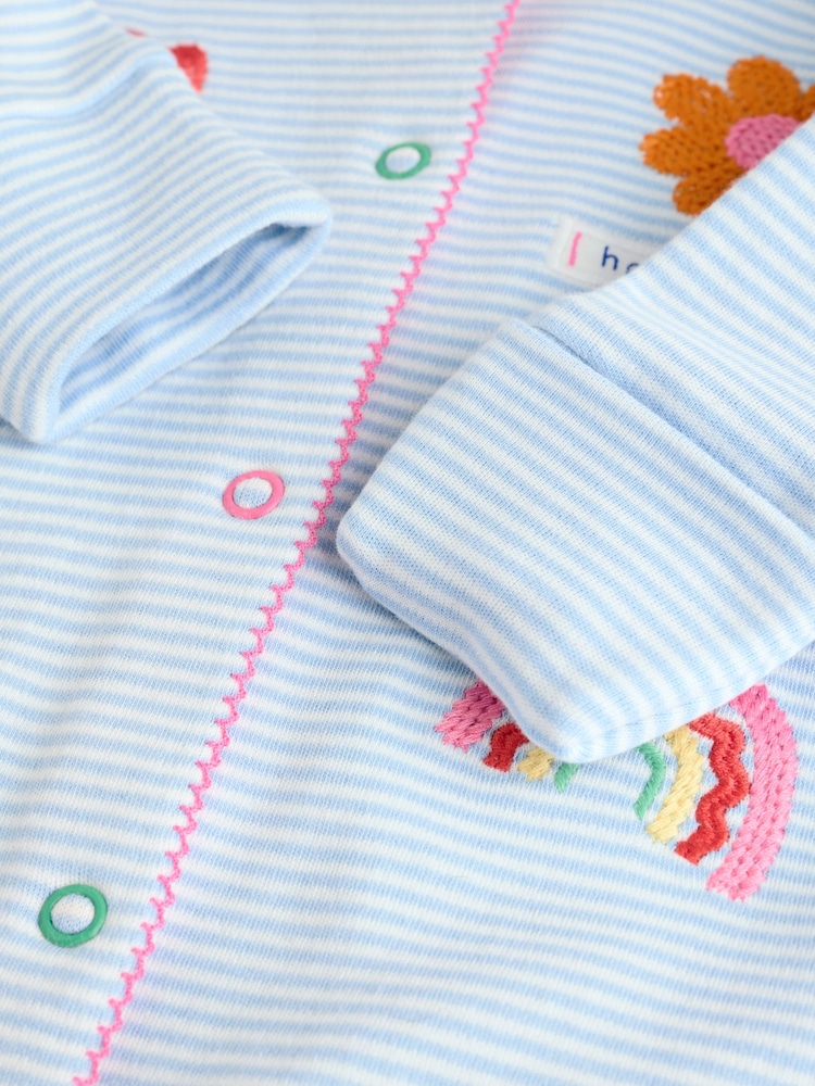 Blue Bunny 3 Pack Baby Sleepsuits (0mths-2yrs) (0mths-2yrs) - Image 9 of 13