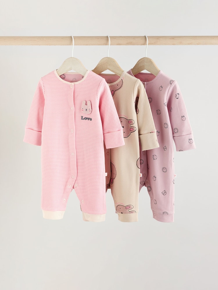 Pink - Fußlose Baby-Schlafanzüge, 3er-Pack (0 Monate–3 Jahre) - Bild 1 von 13 Pink - Fußlose Baby-Schlafanzüge, 3er-Pack (0 Monate–3 Jahre) - Bild 1 von 13