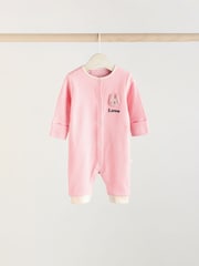 Pink Baby Footless Sleepsuits 3 Pack (0mths-3yrs) - Image 3 of 13