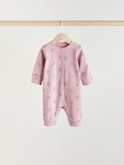 Pink Baby Footless Sleepsuits 3 Pack (0mths-3yrs) - Image 6 of 13