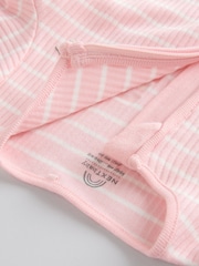 Pink/Grey 3 Pack Baby Slogan 100% Cotton Sleepsuits (0mths-3yrs) (0mths-3yrs) - Image 12 of 13