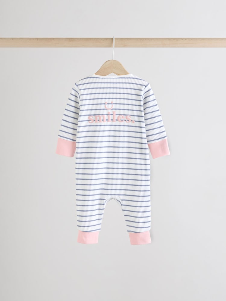 Rose/Gris - Lot de 3 dors-bien bébé à slogan 100% coton (0mois3ans) (0mois3ans) - Image 4 of 13