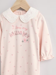 Pink Mummy Baby Family 100% Cotton Sleepsuit (0-2yrs) - Image 7 of 12