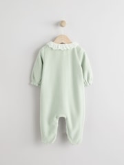 Green Velour Baby Sleepsuit (0mths-3yrs) - Image 2 of 7
