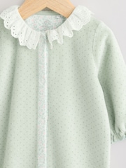 Green Velour Baby Sleepsuit (0mths-3yrs) - Image 3 of 7
