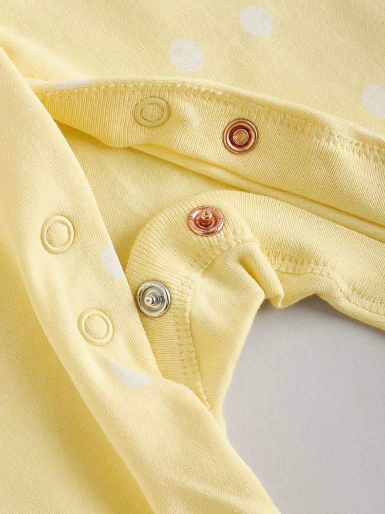 Yellow 5 Pack Baby Sleepsuits (0mths-2yrs) (0mths-2yrs) - Image 11 of 15