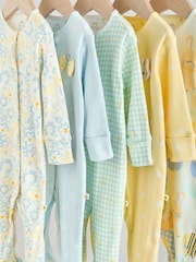 Yellow 5 Pack Baby Sleepsuits (0mths-2yrs) (0mths-2yrs) - Image 15 of 15
