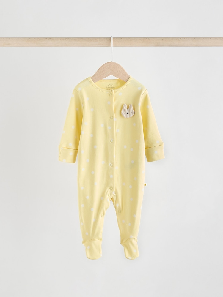 Yellow 5 Pack Baby Sleepsuits (0mths-2yrs) (0mths-2yrs) - Image 6 of 15
