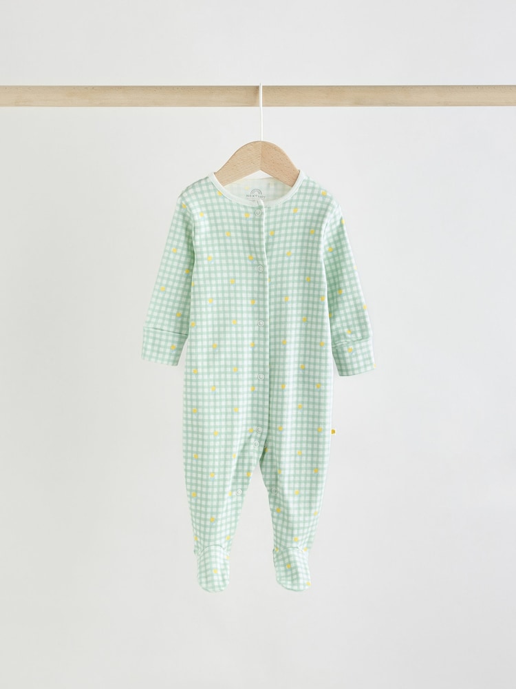 Yellow 5 Pack Baby Sleepsuits (0mths-2yrs) (0mths-2yrs) - Image 7 of 15