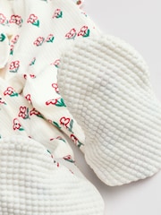 Cream/Red Popper Baby 100% Cotton Sleepsuits 3 Pack (0mths-2yrs) - Image 13 of 13