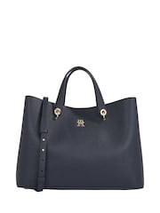 Tommy Hilfiger Blue Emblem Satchel Bag - Image 1 of 6