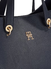 Tommy Hilfiger Blue Emblem Satchel Bag - Image 4 of 6