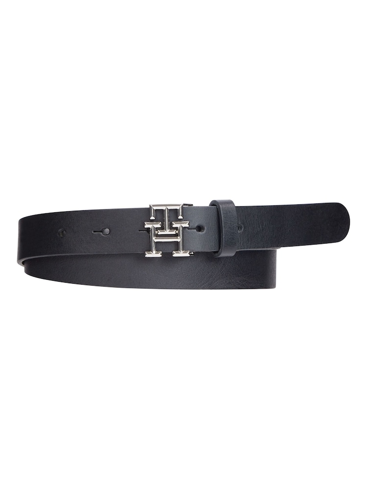 Tommy Hilfiger Black Logo Belt - Image 2 of 6 Tommy Hilfiger Black Logo Belt - Image 2 of 6