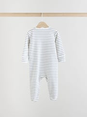 Blau/Weiß - 3er-Pack Baby-Schlafanzüge mit Häschenmotiv (0M.–2J.) (0M.–2J.) - Bild 10 von 19