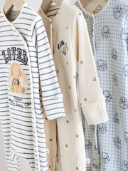 Blau/Weiß - 3er-Pack Baby-Schlafanzüge mit Häschenmotiv (0M.–2J.) (0M.–2J.) - Bild 13 von 19