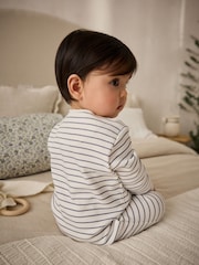 Blau/Weiß - 3er-Pack Baby-Schlafanzüge mit Häschenmotiv (0M.–2J.) (0M.–2J.) - Bild 4 von 19