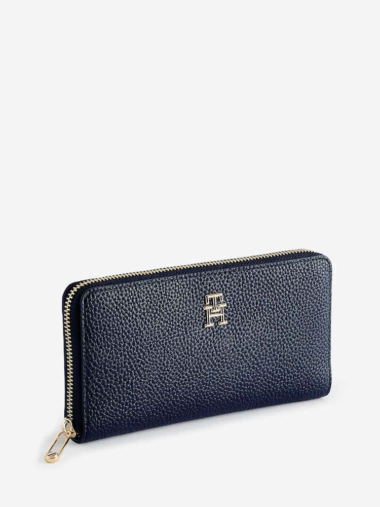 Tommy Hilfiger Blue Emblem Large Logo Purse - Image 1 of 3