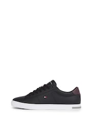 Tommy Hilfiger Black Essential Leather Detail Trainers - Image 2 of 3