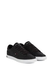 Tommy Hilfiger Black Essential Leather Detail Trainers - Image 3 of 3